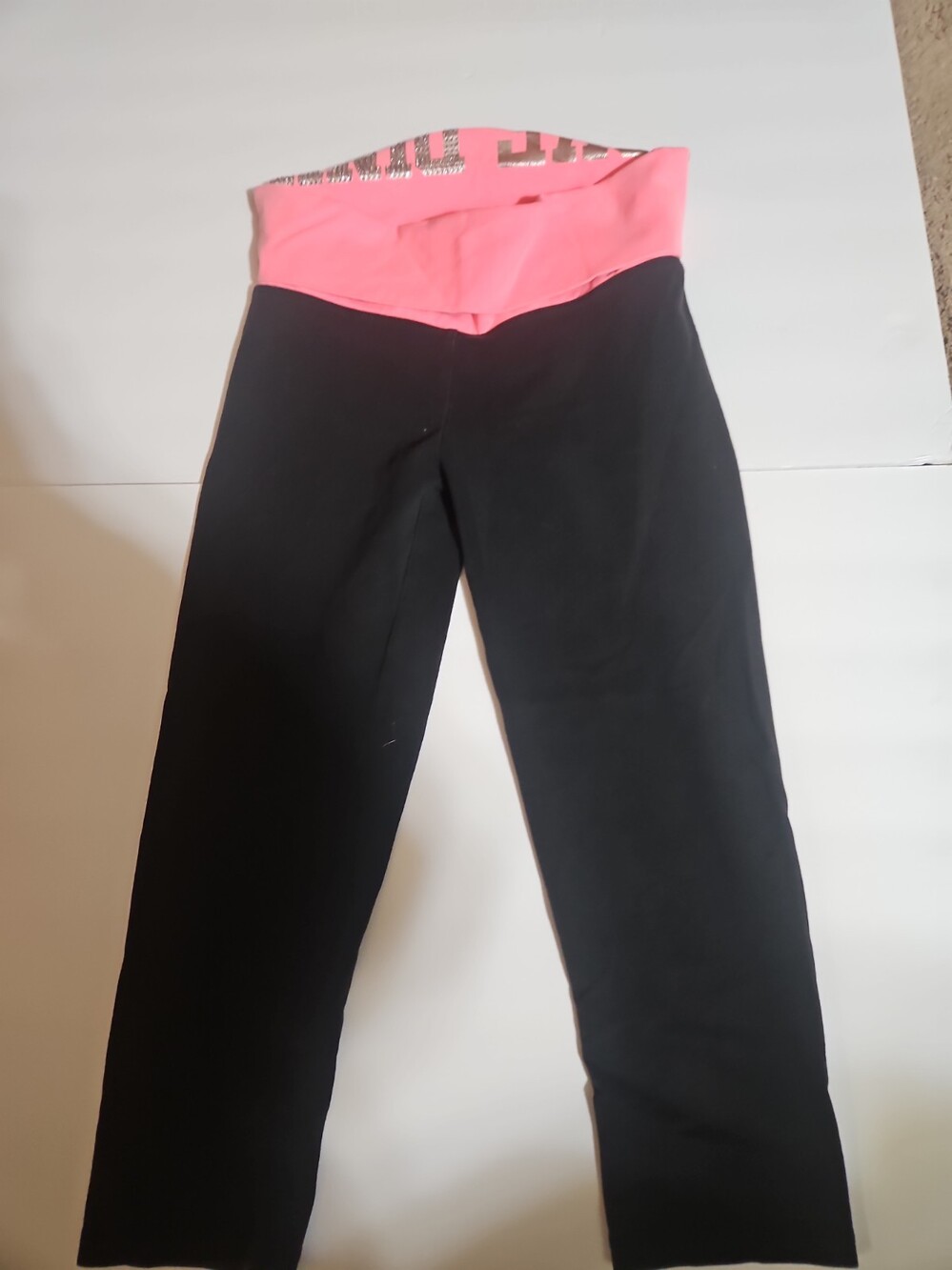 Victoria Secret Y2K Pink Rhinestone Goodie Yoga Capris Size XS